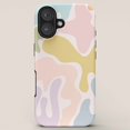 Pastal Shell Pastel Organic Wavy Shapes Tough Case for Apple iPhone, Polycarbonate ...