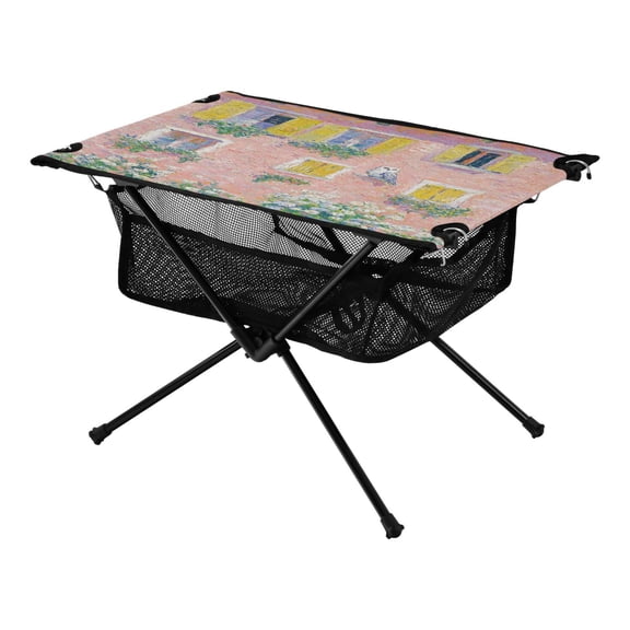 Pastel Painting Peaceful Owl Galaxy Pine Tree Xmas Painting Christmas Kids Camping Tables Folding Table for Children 23.6x15.7in 600D Oxford Fabric 110lb Capacity