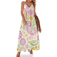 thumbnail image 1 of Pastel Paisley Floral Pattern Design Background Fine Art Sleeveless Dress Summer Dress Woman 2025, 1 of 7