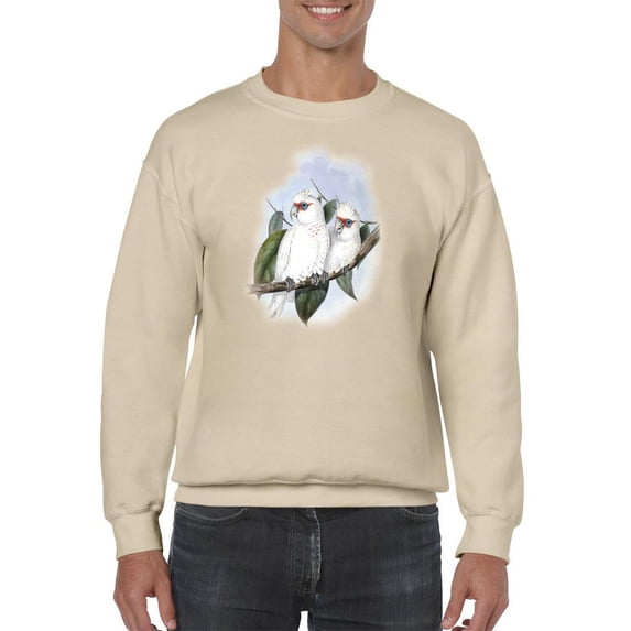 Pastel Parrots Iv Sweatshirt Men -John Gould Designs, Male Large