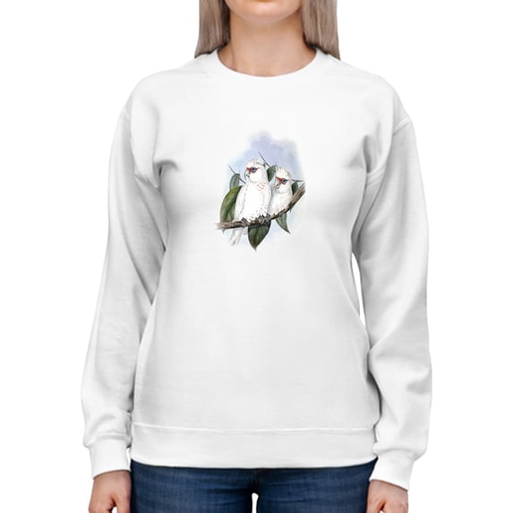 Pastel Parrots Iv Sweatshirt Women -John Gould Designs, Female 5X-Large