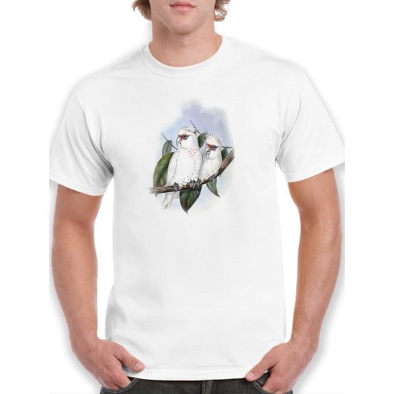 Pastel Parrots Iv T-Shirt Men -John Gould Designs, Male 5X-Large