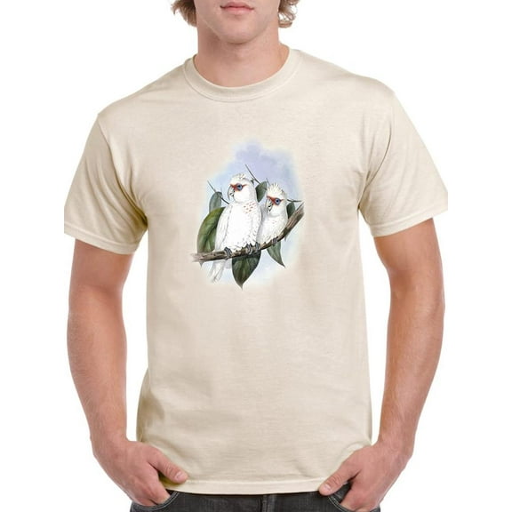 Pastel Parrots Iv T-Shirt Men -John Gould Designs, Male Medium