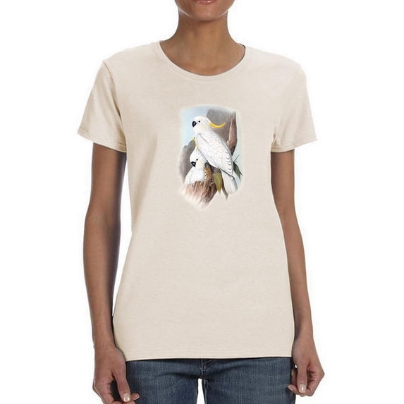 Pastel Parrots V T-Shirt Women -John Gould Designs, Female Small