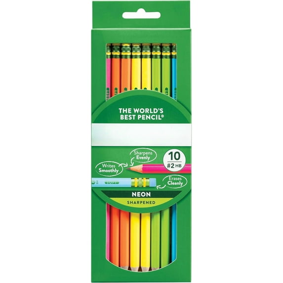 Pastel Pencils, Soft Pencil #2, Assorted Colors, Pack of 10