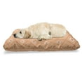 thumbnail image 1 of Pastel Pet Bed, Print of Diagonally Arranged Squares and Stripes in Monochrome Style, Chew Resistant Pad for Dogs and Cats Cushion with Removable Cover, 24" x 39", Dark Peach and Salmon, by Ambesonne, 1 of 4