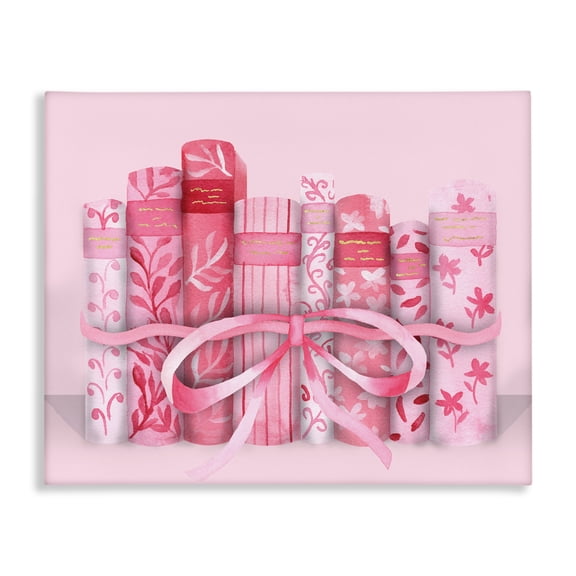 Stupell Industries Pastel Pink Book Lovers Canvas Wall Art, design by Nina Jacobs, 30 x 40