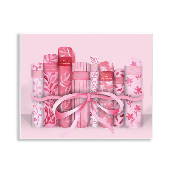 Stupell Industries Pastel Pink Book Lovers Wall Plaque Art, design by Nina Jacobs, 11 x 14