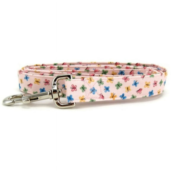 Pastel Pink Butterflies Dog Leash - Size - Large