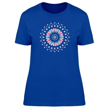 Pastel Pink Flower Mandala T-Shirt Women -Image by Shutterstock, Female XX-Large