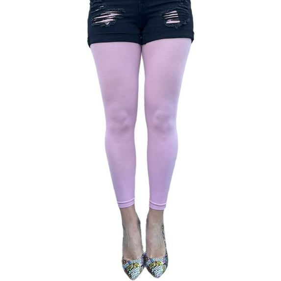 Pastel Pink Footless Tights for Women