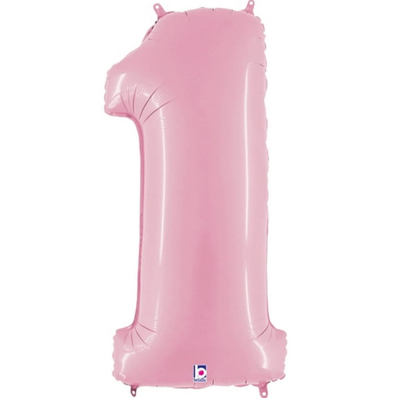 Pastel Pink Number 1 Balloon 40"
