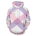 thumbnail image 1 of Pastel Pink Purple Gingham Cherry Blossom Pattern 3D Print Hoodie Men Women Autumn Thin Pullover Sweatshirt Vintage Streetwear Tops, 1 of 6