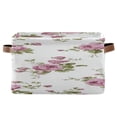 thumbnail image 1 of Pastel Pink Roses Elegant Square Storage Bins with Handles Collapsible Containing Box 1 Pack, 1 of 9