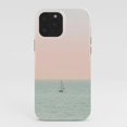 Pastal Shell Pastel Pink Sky and Seafoam Ocean Sailboat Tough Case for Apple iPhone ...
