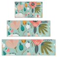 thumbnail image 1 of Pastel Pioneer Flower Pattern Kitchen Rugs Sets Of 3,Kitchen Runner Rugs Non Skid Washable,Decorative Kitchen Floor Mats for Kitchen,Sink,Laundry,17"x30"+ 17"x47" + 17"x59", 1 of 6