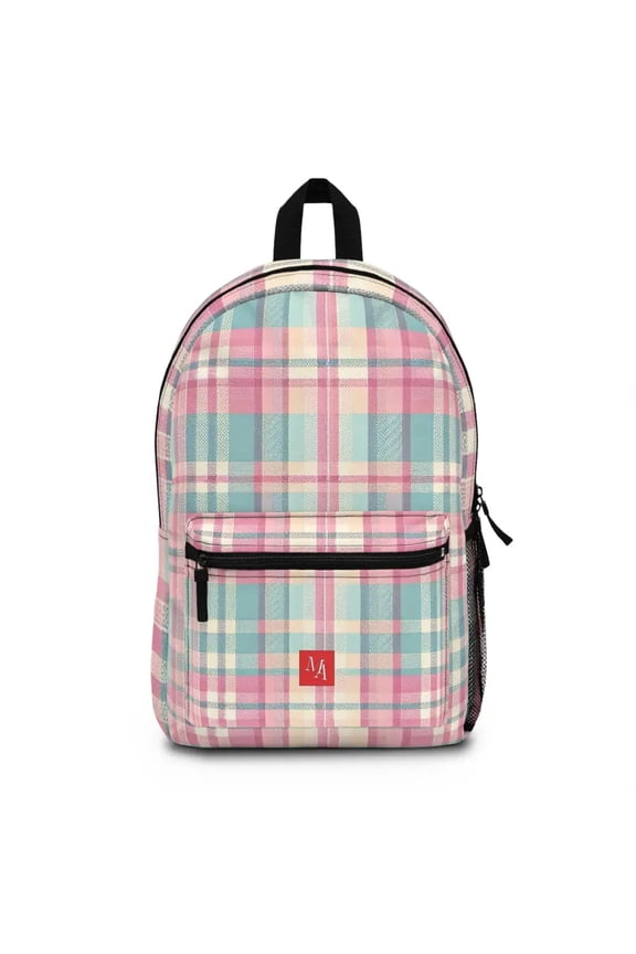 Pastel Plaid Panorama - Backpack