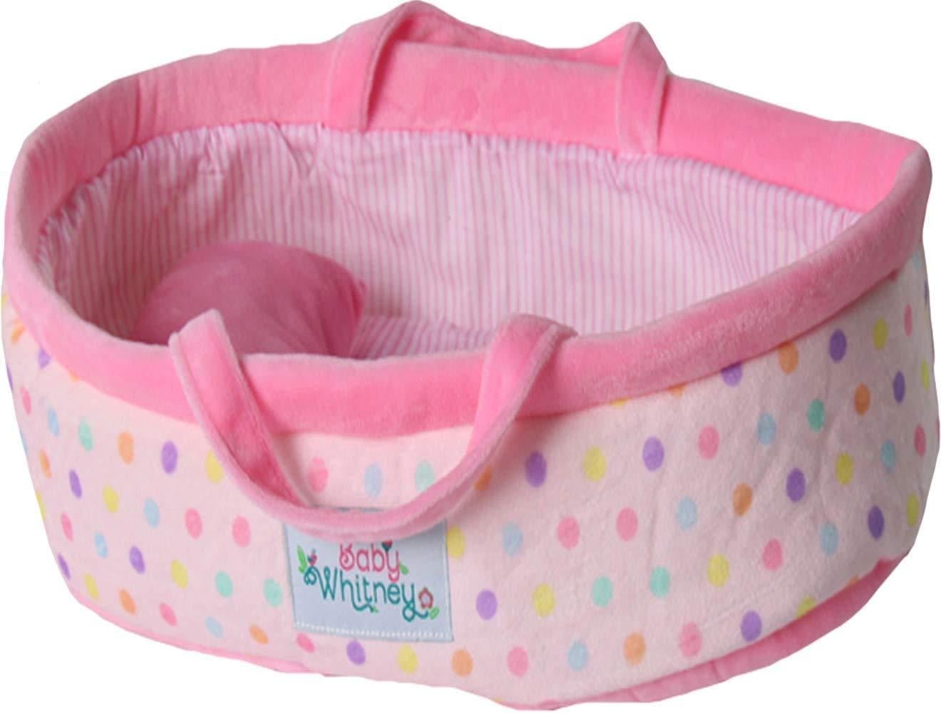 Pastel Polka Dot Baby Doll Bed 15" Baby Doll Play Baby
