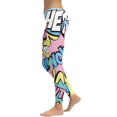 thumbnail image 1 of Pastel Pop Art Leggings Size: M for Women | FIERCEPULSE, 1 of 7