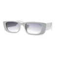 thumbnail image 1 of Pastel Pop Color Mod Narrow Rectangle Fashion Sunglasses Grey Smoke, 1 of 4