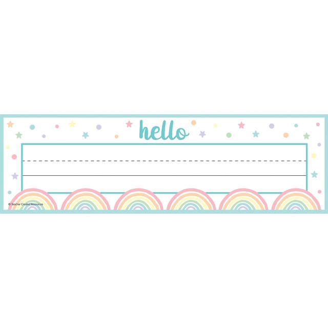Pastel Pop Flat Name Plates, Large