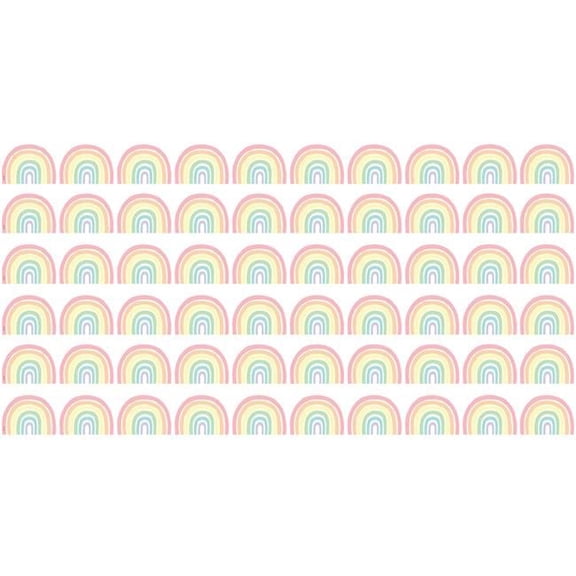 Pastel Pop Rainbows Border - Pack of 6