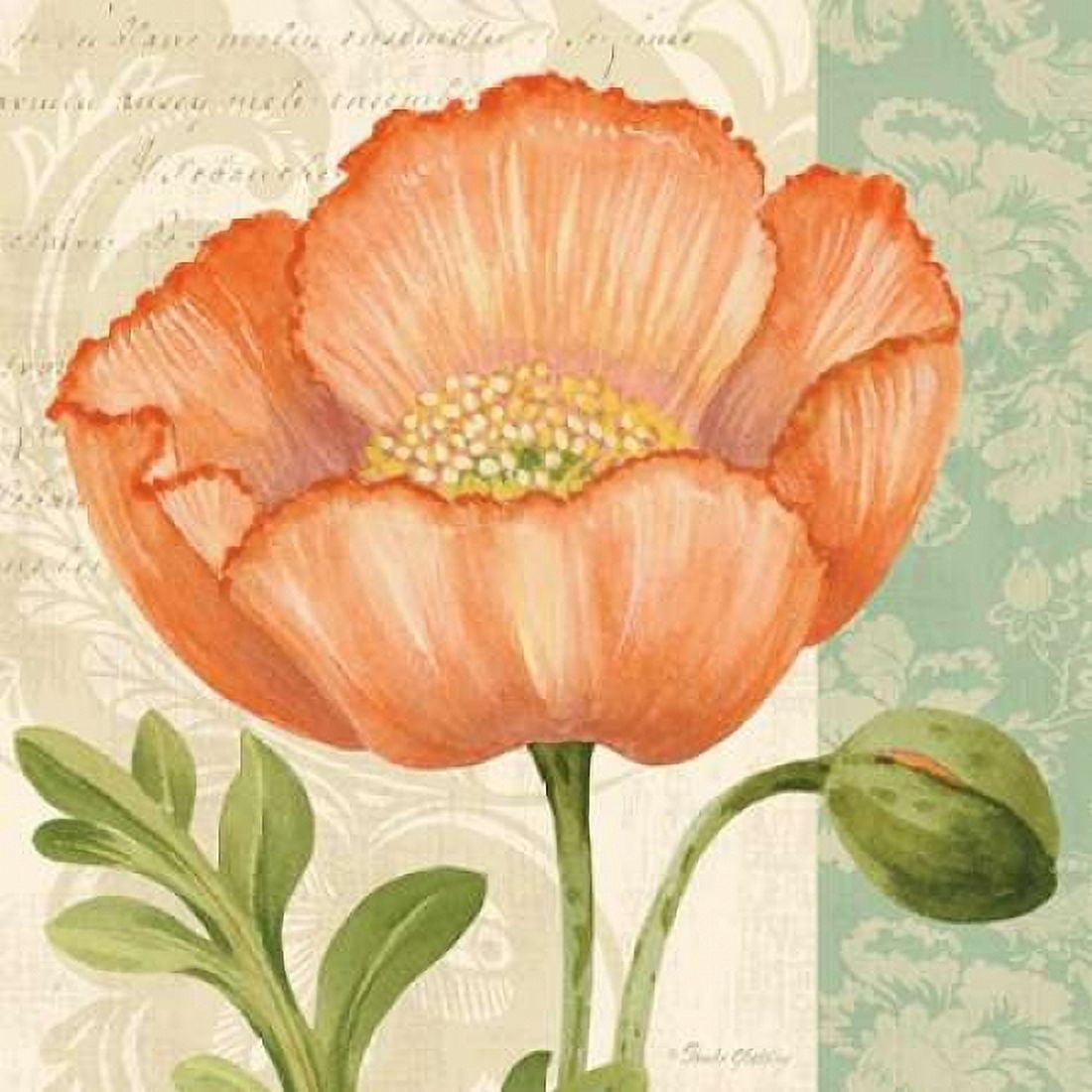 Pastel Poppies II Canvas Art - Pamela Gladding (24 x 24)