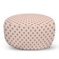 thumbnail image 1 of Pastel Pouf Cover with Zipper, Minimalistic Continuous Stars with Soft Tones in Symmetric Order Print, Soft Decorative Fabric Unstuffed Case, 30" W X 17.3" L, Dried Rose and Champagne, by Ambesonne, 1 of 3