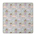 thumbnail image 1 of Pastel Princess Unicorn Pattern Square Fitted Tablecloth with Elastic Edge,Square Table Cover,Washable Elastic Table Cover for Home Kitchen Party Decor 34"x34", 1 of 6