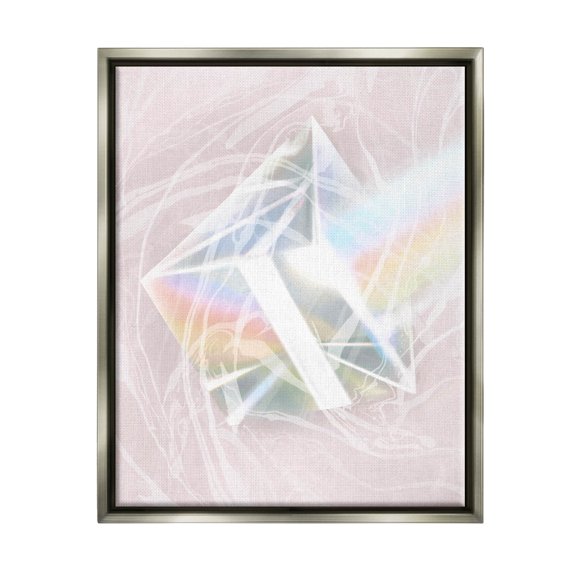 Pastel Prism Rainbow Reflection Abstract Graphic Art Luster Gray Framed Art Print Wall Art