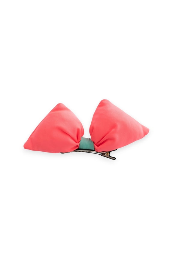 Pastel Puffy Bow Hair Clip for Girls – 1 Pack - Summer Crystal