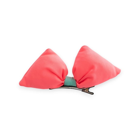 Pastel Puffy Bow Hair Clip for Girls – 1 Pack - Summer Crystal