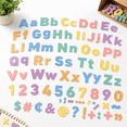 Colorful Numbers Abc Pastel Rainbow 4 Inch Alphabet Number Symbol Bulletin Board Cutout ...