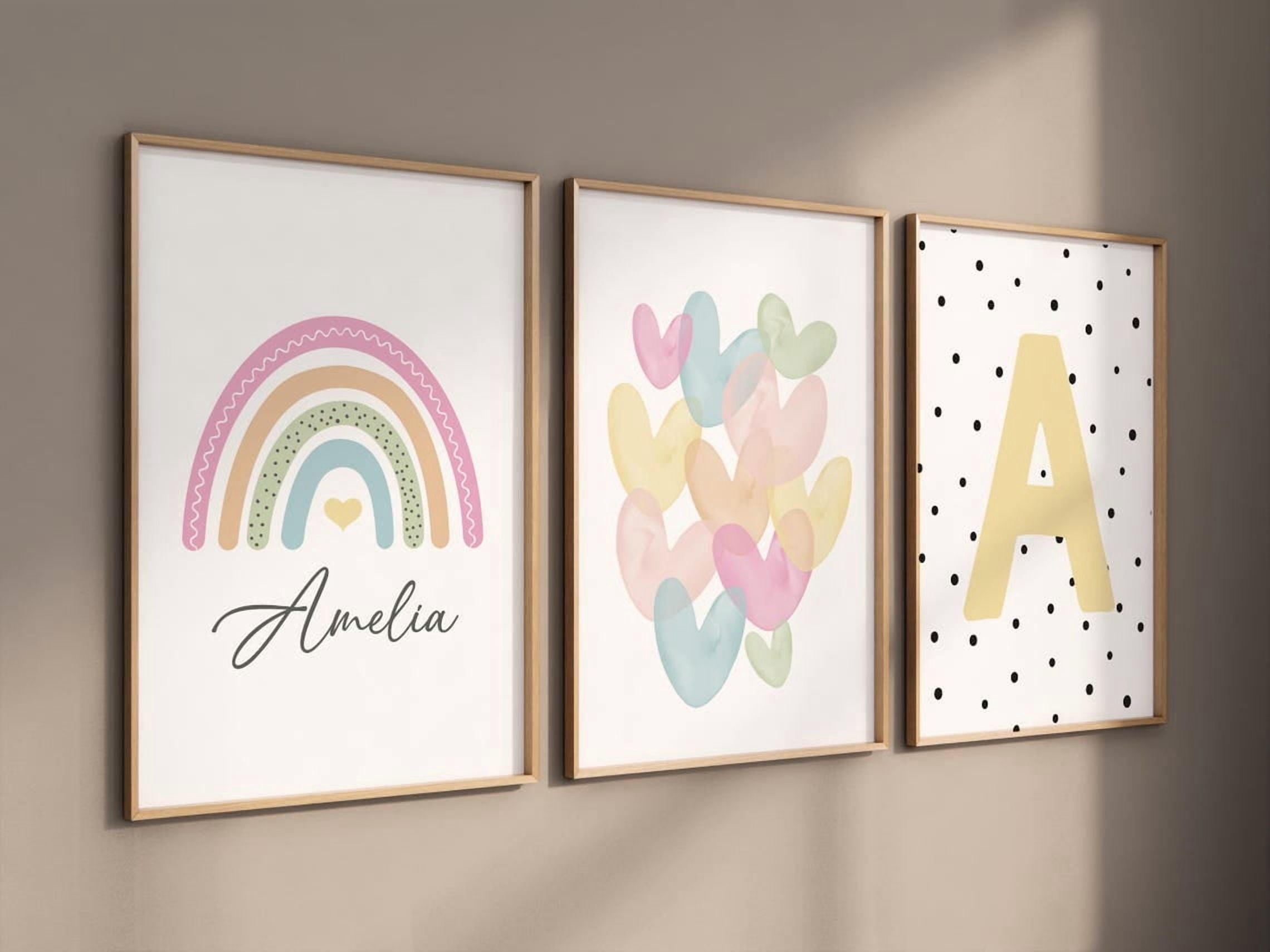 Pastel Rainbow Boho Nursery Wall Art Prints, Girls Room, Nursery And ...