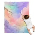 thumbnail image 1 of Pastel Rainbow Clouds Blanket,Comfortable Soft Flannel Throw Blanket,All Season,Warm Lightweight Blankets for Sofa Bed Couch Living Room Chair,30"x40", 1 of 4