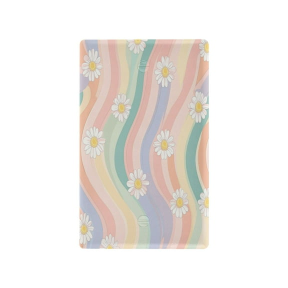 Pastel Rainbow Colors Pattern Light Switch Cover Switch Plate Outlet Cover Plug Cover for Electrical Outlet