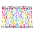 thumbnail image 1 of Pastel Rainbow Leopard Pattern Tier Curtains Tier Kitchen Living Room Bedroom Balcony 2 Panels 27x24 Inch, 1 of 9