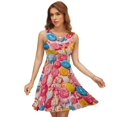 thumbnail image 1 of Pastel Rainbow Lollipop Sleeveless Dress Women Summer Evening Dresses Ladies Sundress, 1 of 7