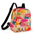 thumbnail image 1 of Pastel Rainbow Lollipop Small Backpack Cute Mini Backpacks For Woman Lightweight Daypacks, 1 of 8