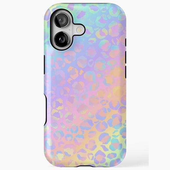 Pastel Rainbow Opal Gradient Cheetah Print iPhone 17 to 11 Pro Max