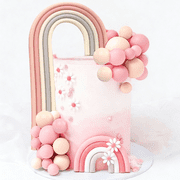 Rainbow Party Cake Decoration Set   Warm Tone Design, Perfect for Birthday Parties, Afternoon Tea Decor, Anniversary Celebrations