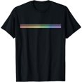 thumbnail image 1 of Pastel Rainbow Stripes Subtle Pride LGBT Equality Gay Rights T-Shirt, 1 of 4