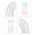 thumbnail image 1 of Pastel Rainbow Unframed Wall Art Print Set (Set of 4) by Sweet Jojo Designs, 1 of 6