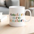 thumbnail image 1 of Pastel Readers Are Leaders Motivational Coffee Mug Ceramic Teachers, 1 of 4