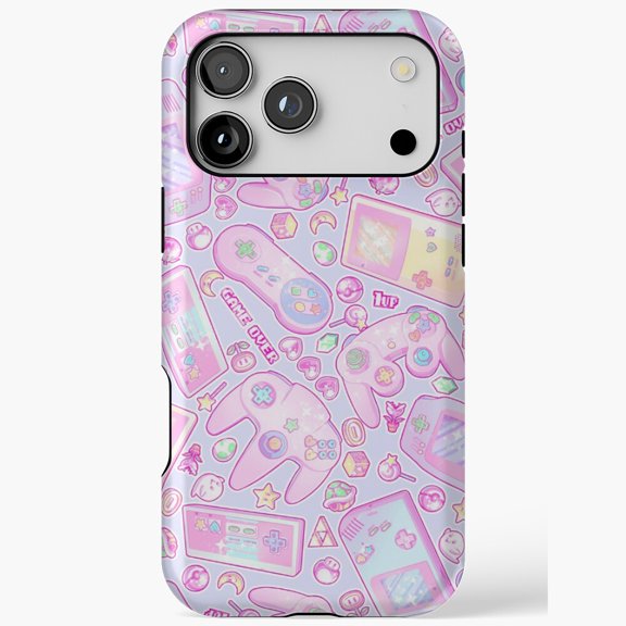 Pastel Retro Gaming Controller Cute Joypad Phone Case for iPhone 17 16 15 14 13 12 11 Pro Max