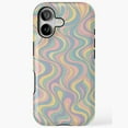 thumbnail image 1 of Pastel Retro Wavy Lines Seamless Pattern iPhone Case 17 16 15 14 13 12 11 Pro Max, 1 of 2