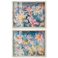 thumbnail image 1 of Pastel Riot Modern Boho Vibes Set Shadowbox Floral Abstracts by Art Remedy, Blonde Frame, 30 x 24, 1 of 6