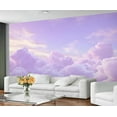 thumbnail image 1 of Pastel Sea Of Clouds Wall Mural - Pastel Clouds Murals, Fantasy Sky Large Wall Murals For Living Room, Cloud Mural For Nursery 55"W x 28"H (Not Peel and Stick), 1 of 6
