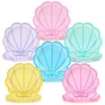 Shell Paper Napkins Pastel Seashell Paper Plates 60 Pack Under the Sea Party Supplies for ...