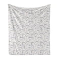 thumbnail image 1 of Pastel Soft Flannel Fleece Blanket, Illustration of Floral Little Hearts Tropical Leaves Keys and Feathers Love Theme, Cozy Plush for Indoor and Outdoor Use, 60" x 80", Dust and Grey, by Ambesonne, 1 of 5